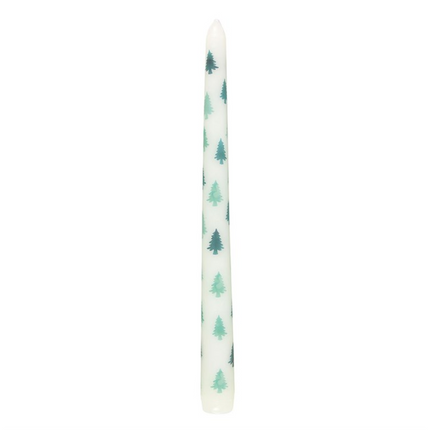 Green Fir Tree Candle Holder with Taper Candle