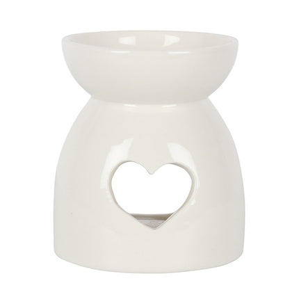 White Heart Cut Out Oil Burner