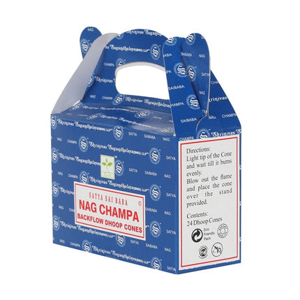 Set of 6 Nag Champa Backflow Dhoop Cones by Satya (6/30)